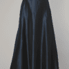 Jupe longue 1950 en satin bleu nuit