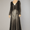 Robe longue du soir en mousseline noire 1930