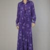 Robe et veste 1970 en soie violette Popard