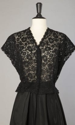 Chemisier 1950 en dentelle noire
