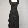 Robe en faille noire griffée Jacques Heim