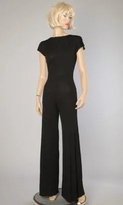 Combinaison pantalon en jersey noir