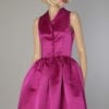 Robe en satin rose fuschsia griffée Bill Blass