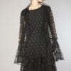Robe et veste en dentelle noire 1960 griffée Balenciaga