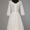 Robe 1950 en coton blanc griffée Lempereur