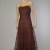 Robe bustier 1930 en dentelle marron