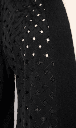 Alternative view of Manteau en crêpe noir brodé 1930