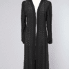 Manteau en crêpe noir brodé 1930