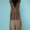 Robe 1925 en dentelle métallique or