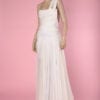 Robe longue en mousseline de soie blanche de mariée Christian Dior