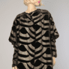 Veste 1920 en velours de soie noir et lamé argent