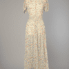 Robe longue d'été en organdi imprimé de fleurs