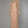 Robe longue en mousseline imprimée de fleurs 1930