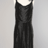 Robe perlée noire 1960 à bretelles