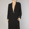 Manteau en crêpe noir 1925 - 1930 passementerie au col et manches