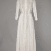 Manteau long de mariée 1960 en broderie anglaise