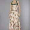 n2166_robe_en_faille_ivoire_et_bouquets_de_fleurs_rubans_velours_verts_1950_taille38_pic001