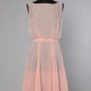 Robe 1950-1960 en mousseline rode Suzanne talbot