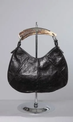 Sac en cuir, anse en fausse corne Yves Saint Laurent