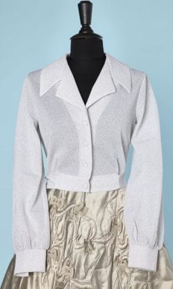 Blouson en nylon et lurex argent 1970
