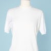 Pull manches courtes en lainage blanc
