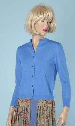 Gilet en lainage bleu 1950