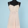 Combinaison en soie rose 1930 avec incrustations de dentelles