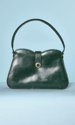 Sac en cuir vert 1950