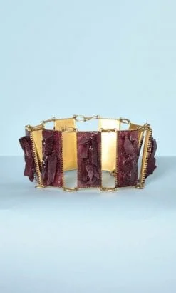 Bracelet en plaque de métal et résine