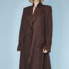 Manteau en lainage marron Griffé Vivienne Westwood