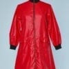 Imperméable 1960 en coton ciré rouge