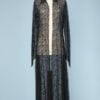 Long manteau en dentelle noire