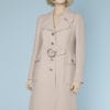 Manteau en jersey de laine beige rosé 1970