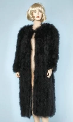 Manteau 1980 en cygne griffé Sonia Rykiel