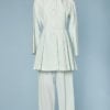 Tailleur pantalon bleu ciel 1990 Emmanuelle Khanh