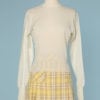 Pull en lainage ivoire 1950 manches longues