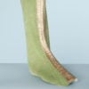 Paire de guêtres 1970 en daim vert et cuir or