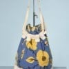 Sac en toile imprimé et cuir 1920