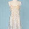 Combinaison en satin de soie bleue incrustée de dentelle 1930