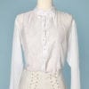Chemisier 1950 en coton blanc brodé