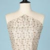 Bustier argent brodé de paillettes et perles