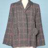 Veste en lainage gris à grands carreaux 1940