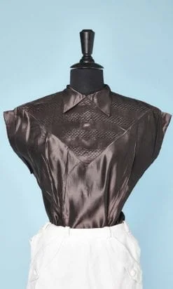 n5470_chemisier_1950_acetate_mordore_brode_quadrillage_ton_sur_ton_petit_col_fermeture_boutons_dos_taille_40_pic001
