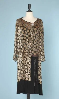 n5859_robe_velours_devore_noir_beige_1920_manches_longues_pic001