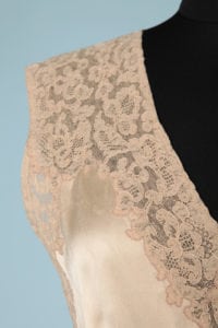 Chemise De Nuit Vintage Dentelle - Saumon - Taille 40 - Femme - 90R2