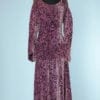 n5898_robe_mousseline_soie_velours_devore_lilas_1920_avec_larges_manches_arrondies_bas_plis_asymetrique_taille_42_44_pic001