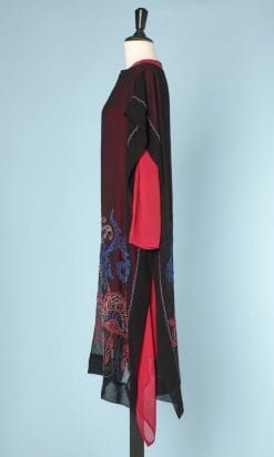n5905_ensemble_robe_rouge_crepe_mousseline_noire_perlee_1920_taille_40_pic001