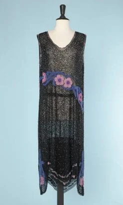 n5797_robe_1920_voile_coton_noir_perlee_rose_bleu_taille_40_42_pic001