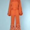 n6019_ensemble_combinaison_pantalon_blouson_polyamide_orange_brode_taille_36_38_pic001