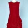 n6044_robe_velours_rouge_1960_jacques_heim_applications_feuilles_taille_36_pic001